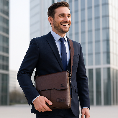 Sacoche pour homme en cuir parfait pour business